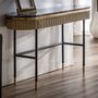 Desks - Black MDF wooden console in 130x38x81 cm - VICAL