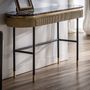 Desks - Black MDF wooden console in 130x38x81 cm - VICAL