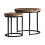 Autres tables  - Table basse en bois de teck noir  en 52x52x52 cm - VICAL