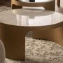 Tables basses - Table basse en fer blanc en 80x80x38 cm - VICAL