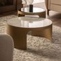 Tables basses - Table basse en fer blanc en 80x80x38 cm - VICAL