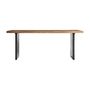 Tables Salle à Manger - Table salon en bois de shorea noir en 200x100x76 cm - VICAL