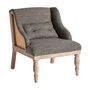 Fauteuils - Fauteuil en bois de mangue gris en 64x63x75 cm - VICAL