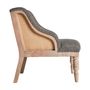 Fauteuils - Fauteuil en bois de mangue gris en 64x63x75 cm - VICAL
