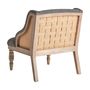 Fauteuils - Fauteuil en bois de mangue gris en 64x63x75 cm - VICAL