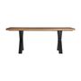 Dining Tables - Black mango wood living room table in 200x95x77 cm - VICAL