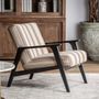 Armchairs - Beige mango wood armchair in 73x85x78 cm - VICAL