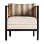 Armchairs - Beige mango wood armchair in 73x73x83 cm - VICAL