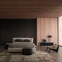 Beds - Off-white pine wood bed in 212x230x106 cm - VICAL