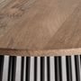 Dining Tables - Black mango wood living room table in 120x120x77 cm - VICAL
