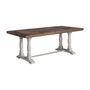 Dining Tables - Living room table in white recycled elm wood in 200x101x78 cm - VICAL