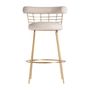 Stools - Off-white brass stool in 60x54x98 cm - VICAL