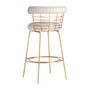 Stools - Off-white brass stool in 60x54x98 cm - VICAL