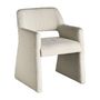 Chairs - Off-white looped cotton chair in 58x56x79 cm - VICAL
