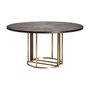 Tables Salle à Manger - Table salon en acier marron en 150x150x75 cm - VICAL