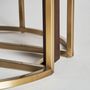 Tables Salle à Manger - Table salon en acier marron en 150x150x75 cm - VICAL