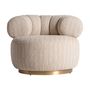 Fauteuils - Fauteuil en bois de pin beige en 91x84x68 cm - VICAL