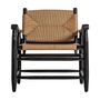 Fauteuils - Fauteuil en bois d´hévéa noir en 66x74x73 cm - VICAL
