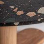 Dining Tables - Black terrazzo lounge table in 150x150x76 cm - VICAL