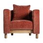 Armchairs - Burgundy polyester armchair in 87x88x80 cm - VICAL