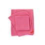 kids linen - Organic Cotton Baby Hooded Towel Set - Flamingo - EKOBO