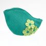 Bags and totes - Turquoise Vintage 3 Flowers Swim Bag - KORES ACCESSORIES