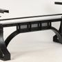 Dining Tables - Crank table base in black metal, adjustable height, 162 cm - JP2B DECORATION