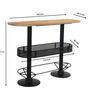 Dining Tables - Industrial standing table in mango wood and iron, 100 cm height - JP2B DECORATION