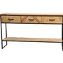 Console table - Industrial console in wood and iron, 140 cm, 3 drawers, 1 shelf - JP2B DECORATION