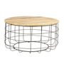 Tables basses - Table basse industrielle en bois de manguier et fer, 90x90 cm - JP2B DECORATION