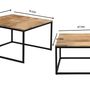 Tables basses - Table basse industrielle en bois de manguier et fer, 90x90 cm - JP2B DECORATION