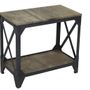 Console table - Industrial console table in mango wood and metal, shelf, 66 cm - JP2B DECORATION