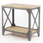 Console table - Industrial console table in mango wood and metal, shelf, 66 cm - JP2B DECORATION