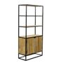 Shelves - Industrial bookshelf in mango wood and iron, 4 shelves, 160 cm - JP2B DECORATION