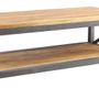 Tables basses - Table basse industrielle en bois d'acacia et métal, 120 cm - JP2B DECORATION