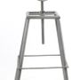 Stools for hospitalities & contracts - Industrial bar stool in metal, height-adjustable seat - JP2B DECORATION