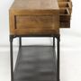 Console table - Large industrial console in mango wood and metal, 3 drawers, 1 shelf - JP2B DECORATION