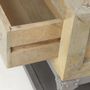 Coffee tables - Small industrial coffee table in mango wood and metal, 4 drawers, 1 shelf - JP2B DECORATION