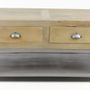 Coffee tables - Small industrial coffee table in mango wood and metal, 4 drawers, 1 shelf - JP2B DECORATION