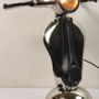 Table lamps - Scooter table lamp in chrome metal, retro industrial look - JP2B DECORATION