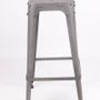 Stools for hospitalities & contracts - Industrial bar stool in metal, 76 cm height, gunmetal color - JP2B DECORATION