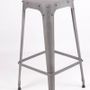 Stools for hospitalities & contracts - Industrial bar stool in metal, 76 cm height, gunmetal color - JP2B DECORATION