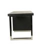 Desks - Black and chrome oak desk, 150x70 cm, modern style - JP2B DECORATION