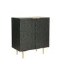 Sideboards - 2-door black oak sideboard, 71x40 cm, embossed style - JP2B DECORATION