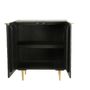Sideboards - 2-door black oak sideboard, 71x40 cm, embossed style - JP2B DECORATION