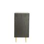 Sideboards - 2-door black oak sideboard, 71x40 cm, embossed style - JP2B DECORATION