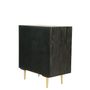Sideboards - 2-door black oak sideboard, 71x40 cm, embossed style - JP2B DECORATION