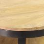 Tables basses - Table basse ronde Cerceau en bois de manguier et métal noir, double plateaux, D65 cm - JP2B DECORATION