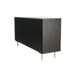 Buffets - Buffet long en chêne noir embossé, 3 tiroirs, 157x45 cm - JP2B DECORATION
