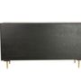Buffets - Buffet long en chêne noir embossé, 3 tiroirs, 157x45 cm - JP2B DECORATION